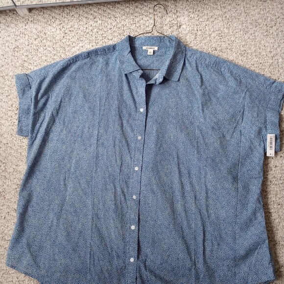 Women's Goodthreads Washed Cotton Button Down Short Sleeved Shirts - Picture 2 of 8